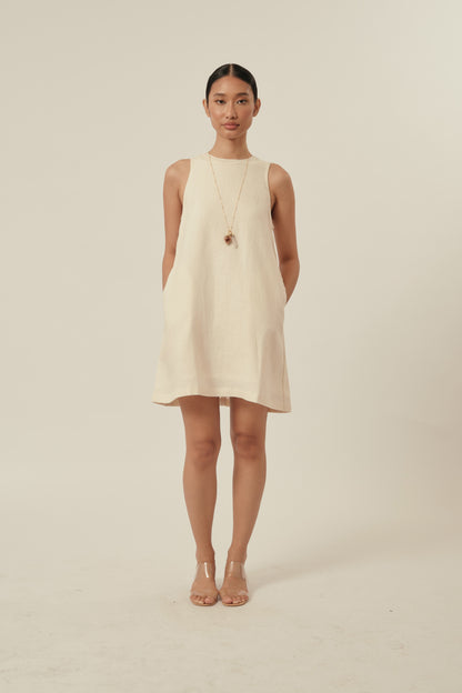 Aperitivo Dress in Eggshell with BOW